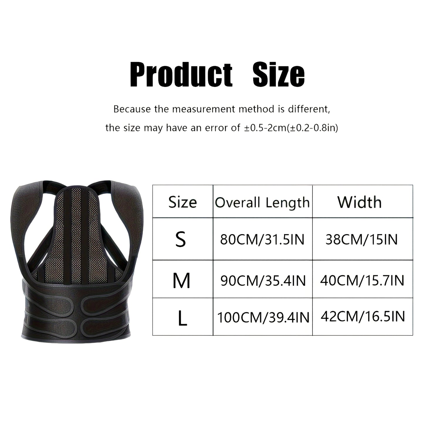 Adjustable Full Back Posture Corrector Brace