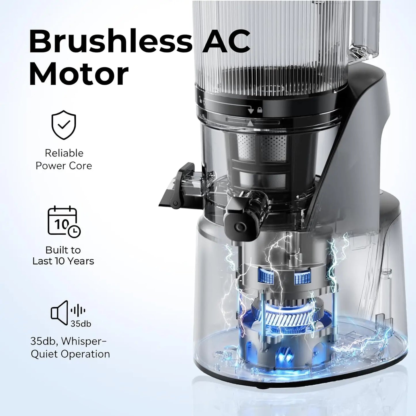Cold Press Juicer with Large Chute, 100oz Capacity