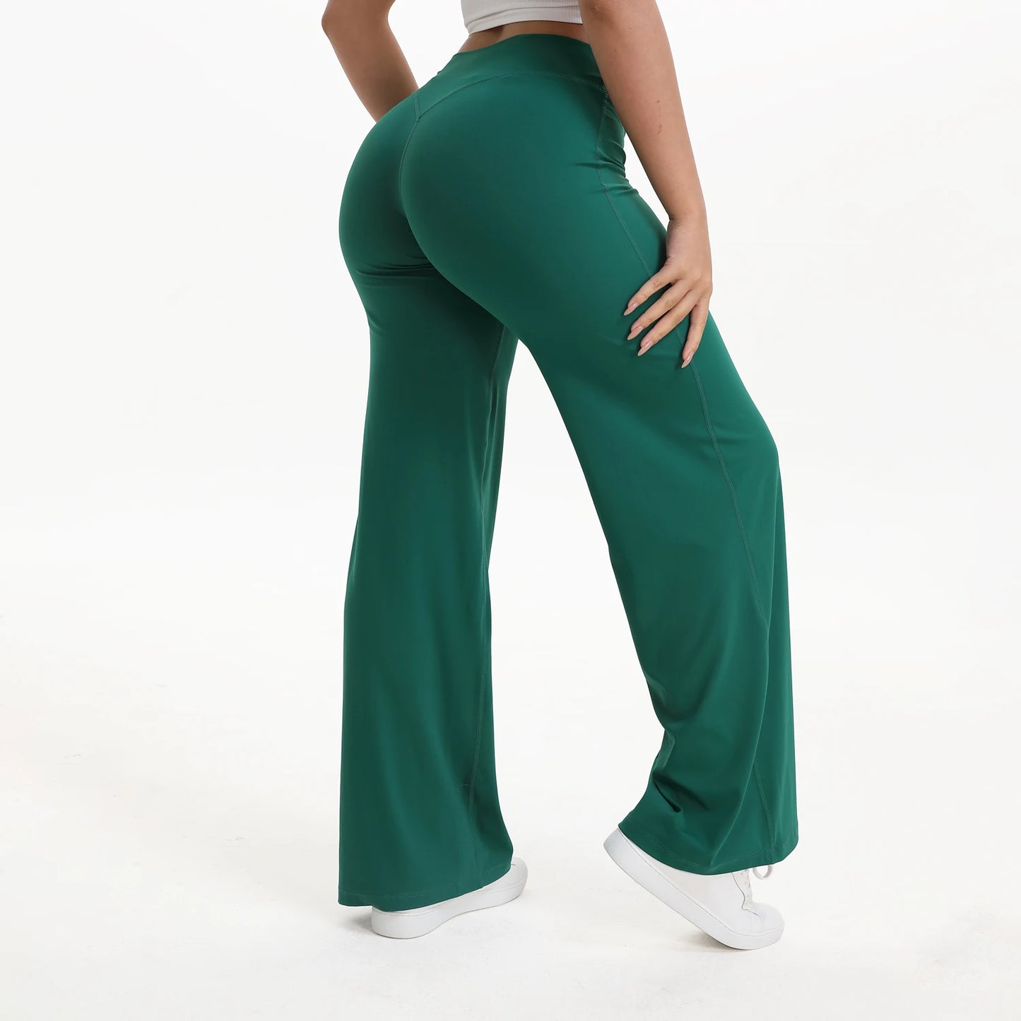 Soft-Motion Mid-Waist Straight Leg Yoga Pants