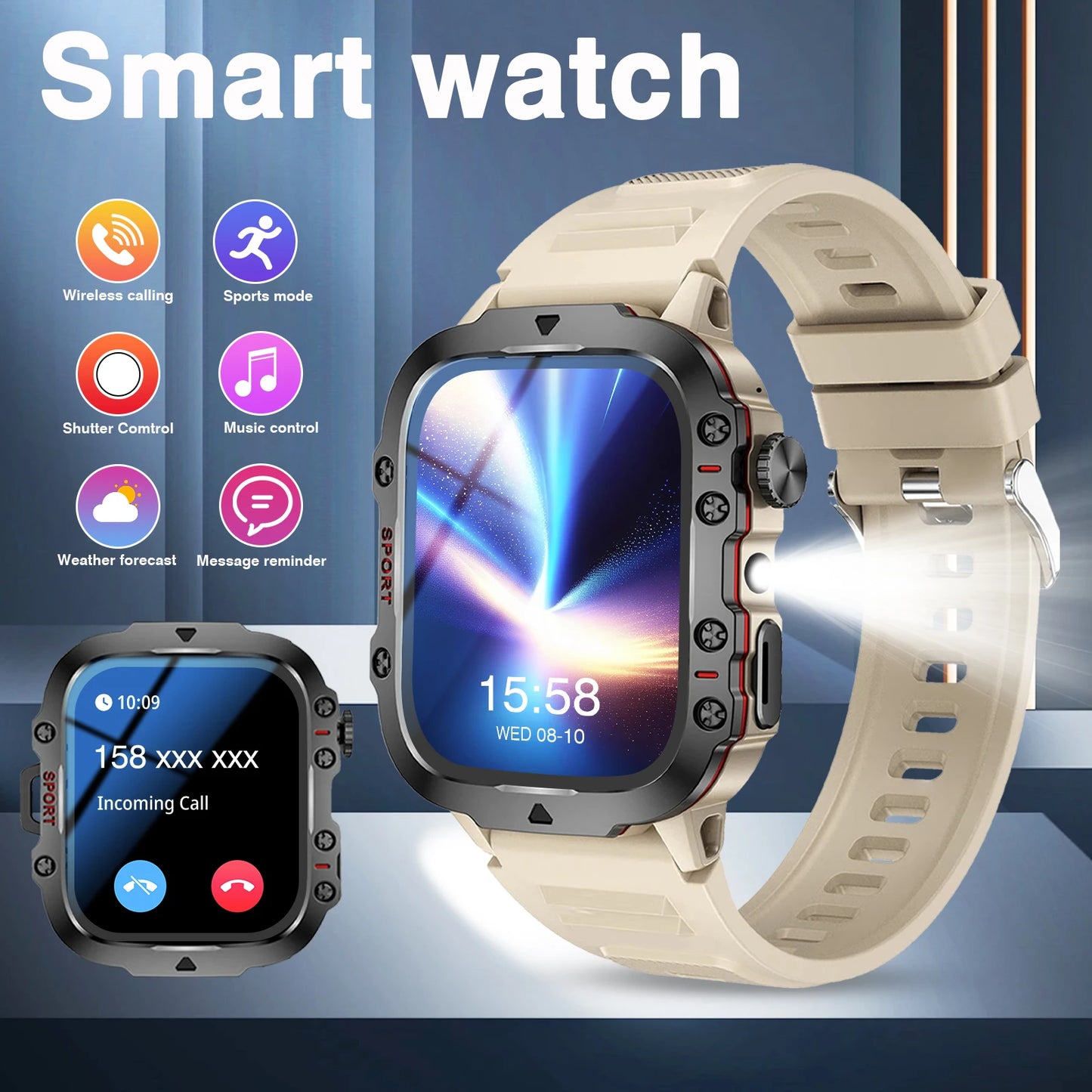 Men's Wireless Smart Watch with Dual Straps