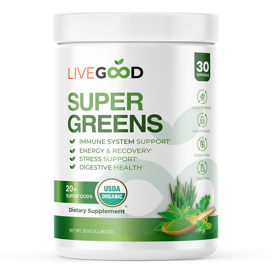 LiveGood Super Greens Premium Fuel for the One Body You Drive Through Life