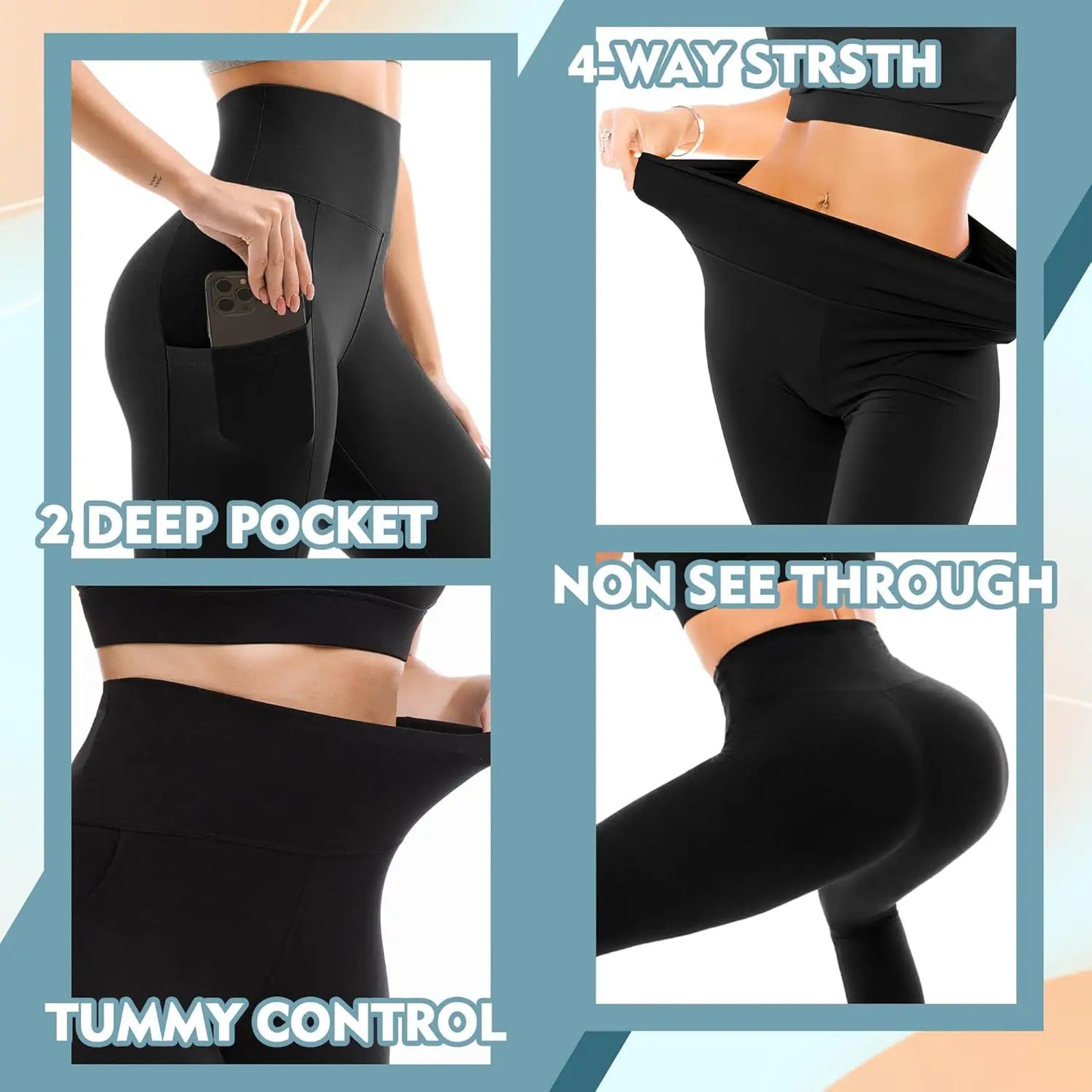 Women's High-Waisted Leggings with Pockets
