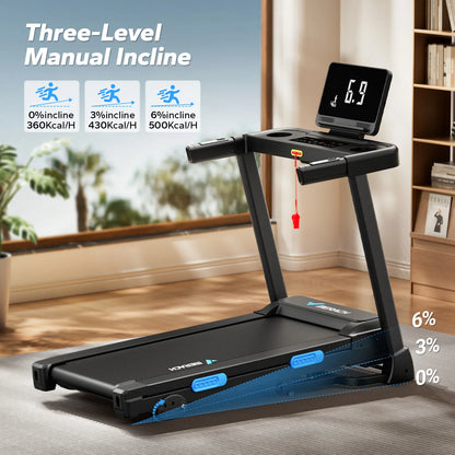 Foldable Incline Treadmill with Bluetooth