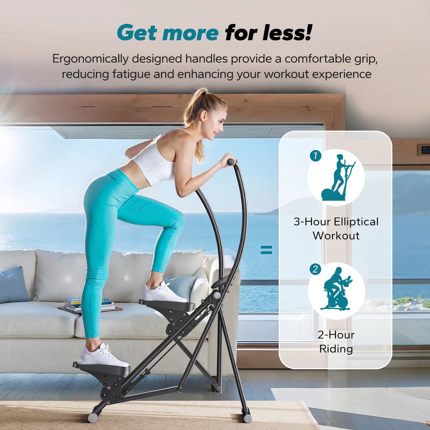 Compact Folding Stair Stepper for Full‑Body Workouts