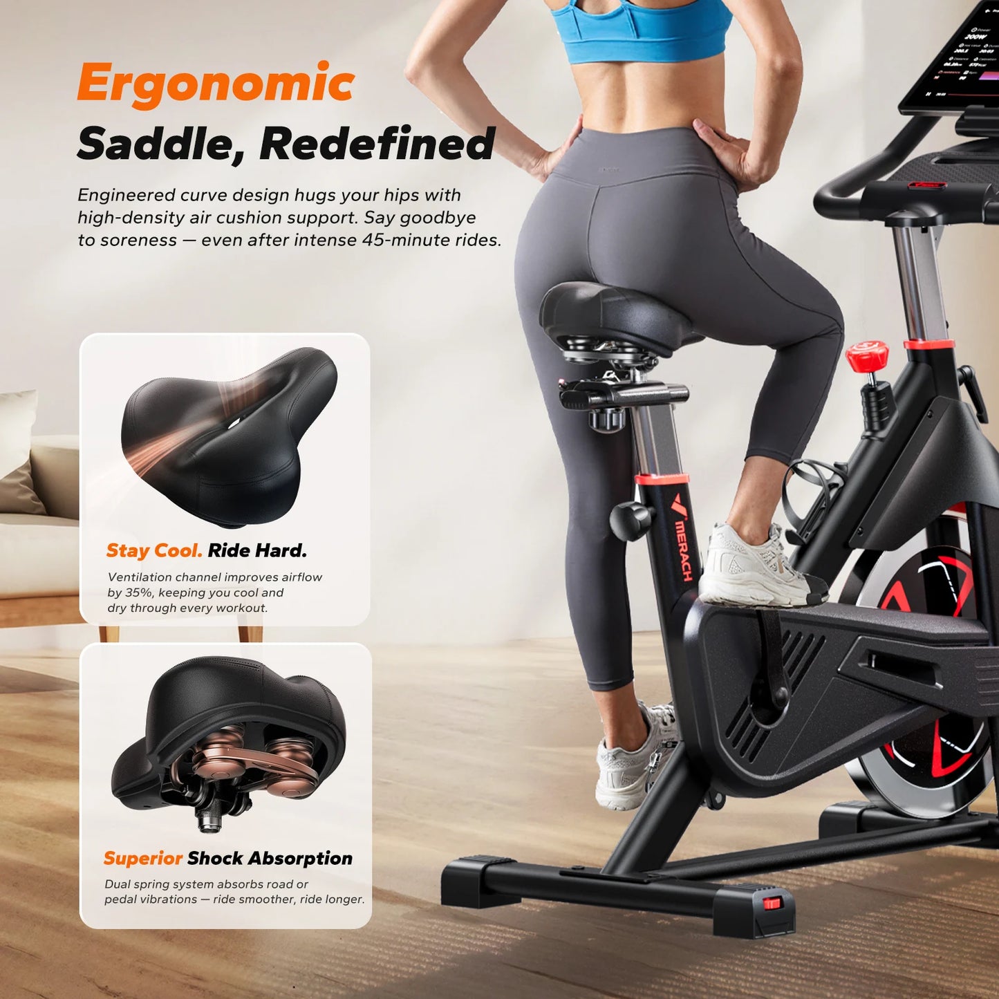 Magnetic Indoor Cycling Bike with Smart App