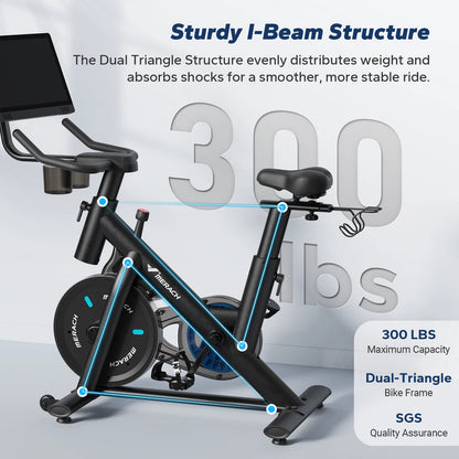 Magnetic Stationary Exercise Bike with HD Touchscreen