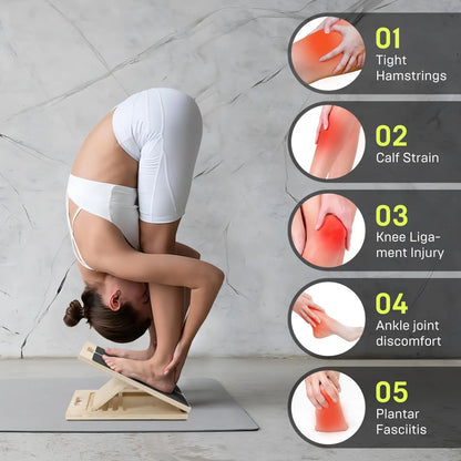 Squat Incline Stretch Board for Calf Stretching Wood Wedge