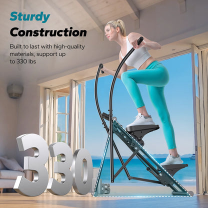 Compact Folding Stair Stepper for Full‑Body Workouts