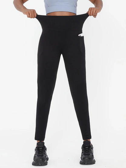 Women’s Plus Size High-Waisted Black Yoga Leggings