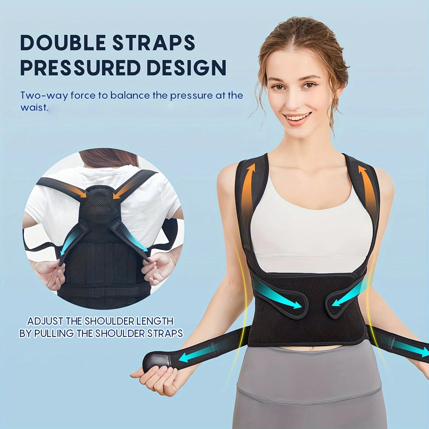 Adjustable Full Back Posture Corrector Brace