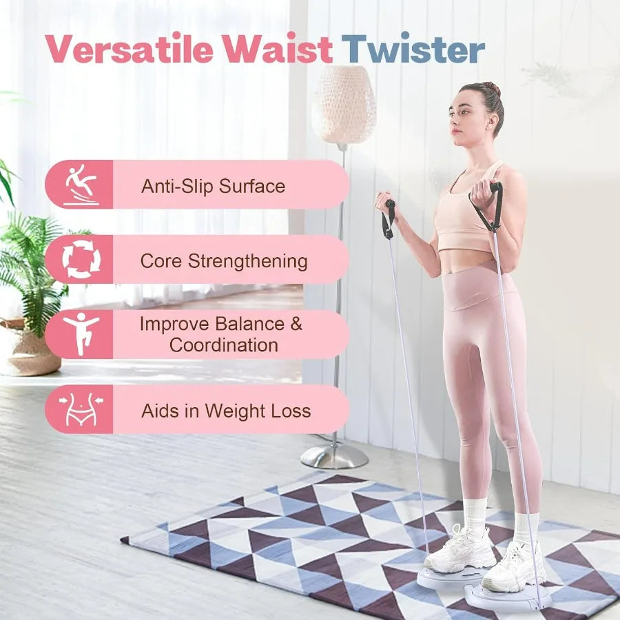 Ab Twister Machine with Counter & Resistance Bands