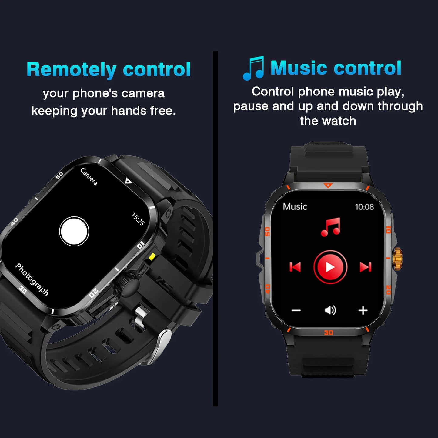 Smart Watch with Step/Calorie Tracking and Weather Display