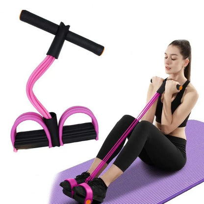 6 Tube Sit-up Pedal Resistance Band with Handle