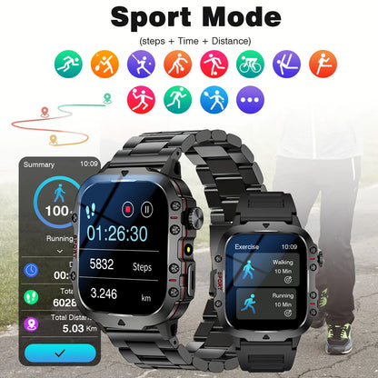 Men's Bluetooth Smart Watch Multi-Sport Fitness