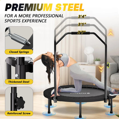 40" Foldable Adult Fitness Rebounder Trampoline