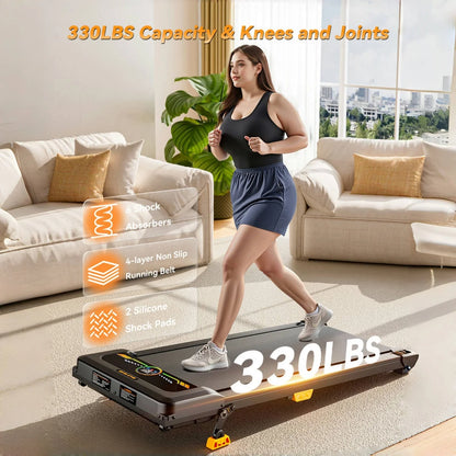 Portable Incline Walking Pad Under‑Desk Treadmill 2.5HP