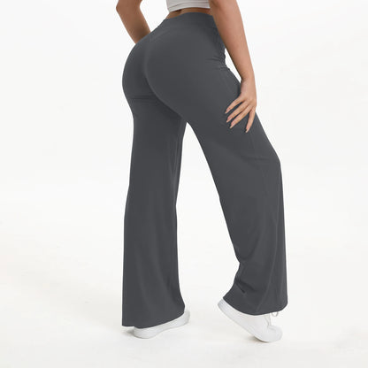Soft-Motion Mid-Waist Straight Leg Yoga Pants