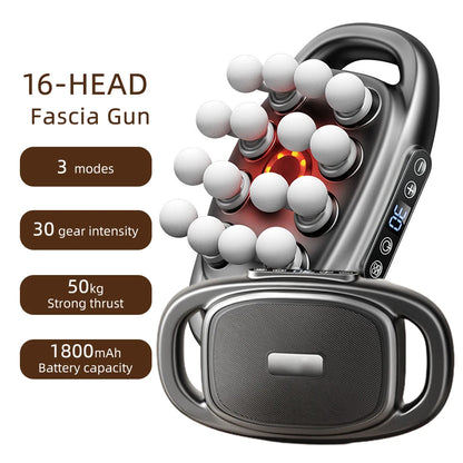 High‑Frequency 16‑Head Fascia Massager