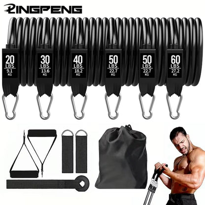 Resistance Bands With Door Anchor, Handles, & Carry Bag