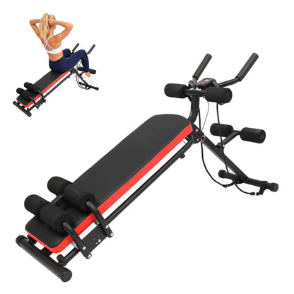 2‑in‑1 Adjustable Ab Bench Glider Trainer