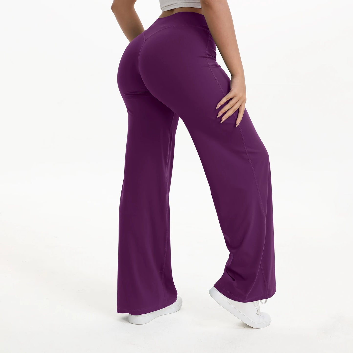 Soft-Motion Mid-Waist Straight Leg Yoga Pants