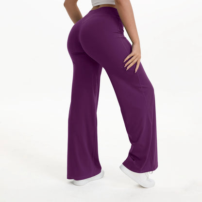 Soft-Motion Mid-Waist Straight Leg Yoga Pants