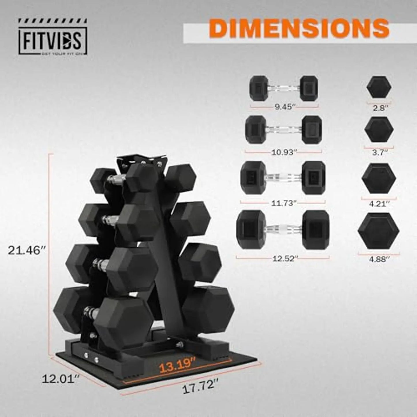 Dumbbell Set with Storage Rack