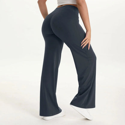 Soft-Motion Mid-Waist Straight Leg Yoga Pants
