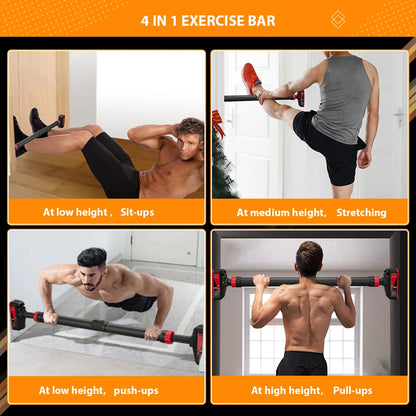 Adjustable Doorway Pull‑Up Bar with Level Gauge