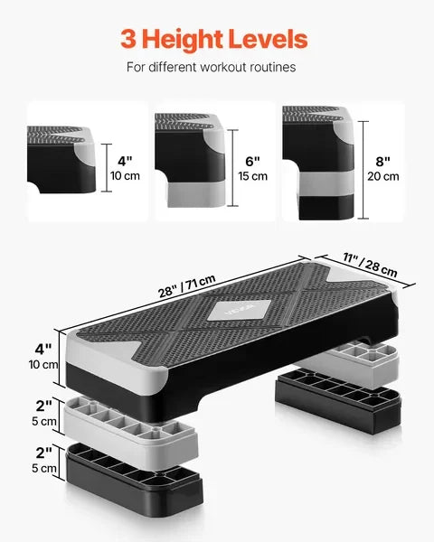 Adjustable 28" AeroExercise Step Platform Trainer
