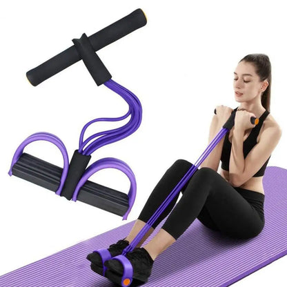 6 Tube Sit-up Pedal Resistance Band with Handle