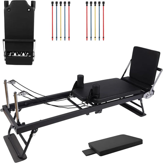 Foldable 77" Adjustable Home Pilates Reformer Machine