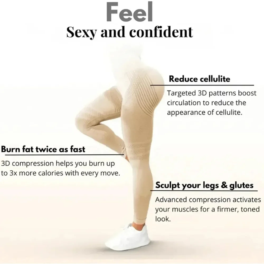 Anti-Cellulite High Waisted Butt-Lifting Tummy-control Leggings