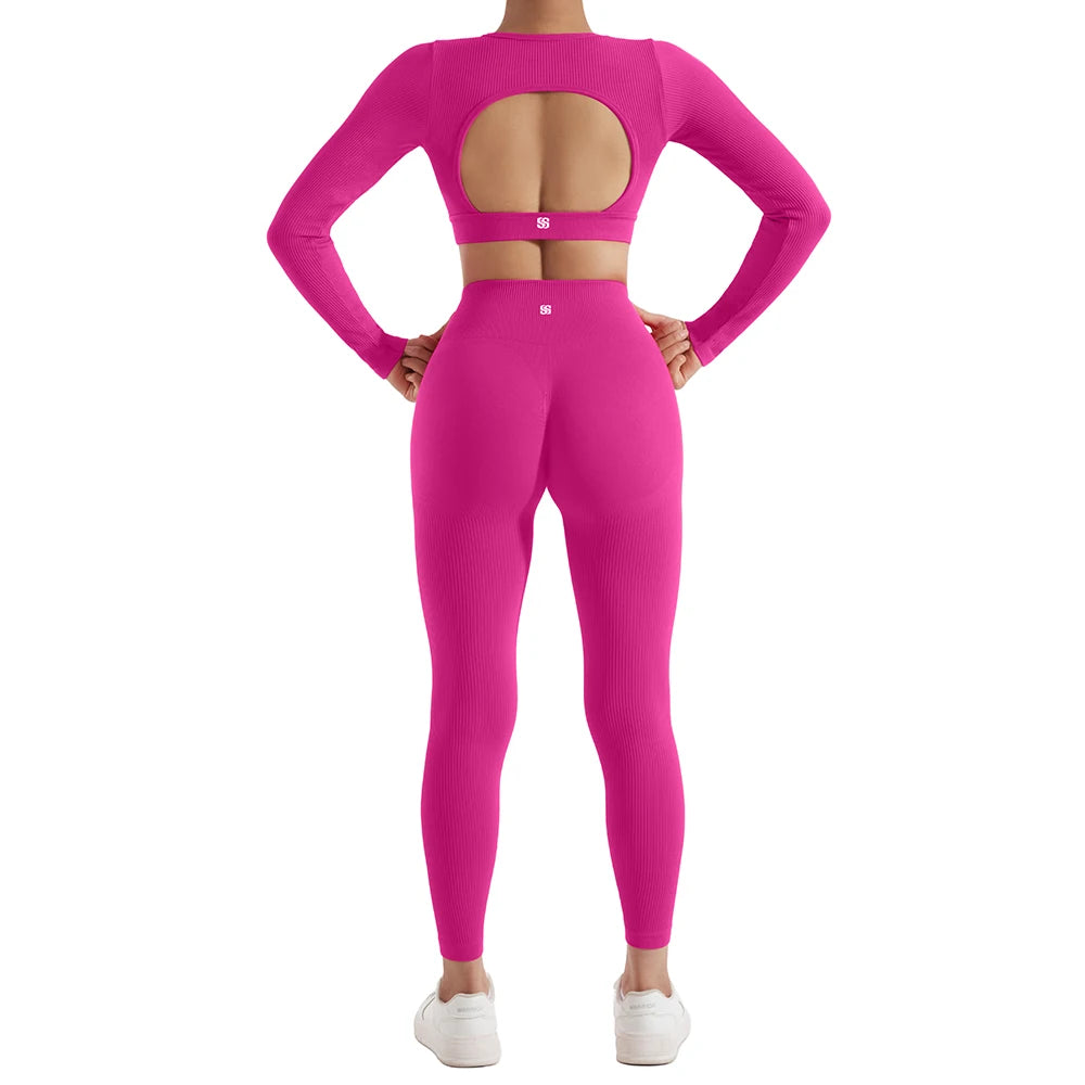 Women's 2PCS Yoga/Running Set, Quick-Drying