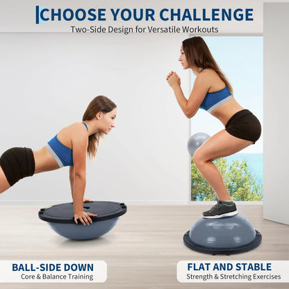 1600 Lbs Inflatable Half Exercise Ball Balance Trainer