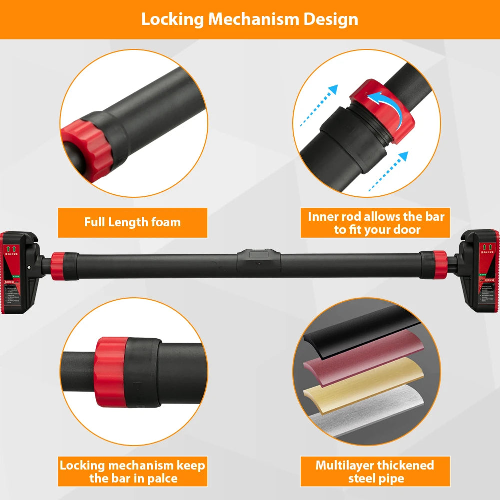 Adjustable Doorway Pull‑Up Bar with Level Gauge
