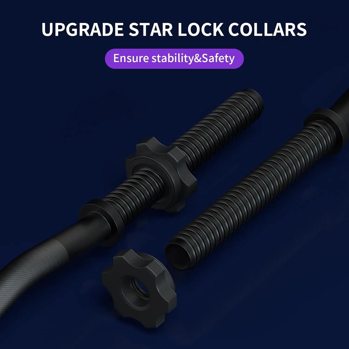 47‑Inch EZ Curl Bar with Star Nuts