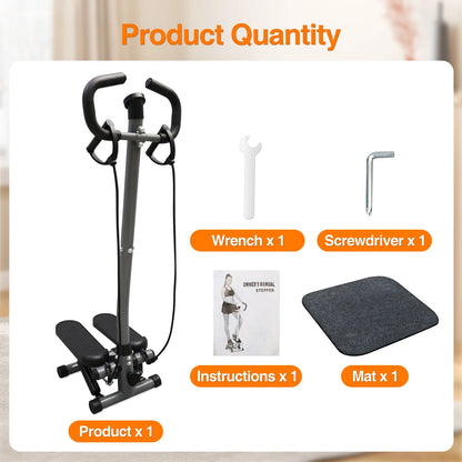 Stepper Machine with Handlebar LCD Monitor