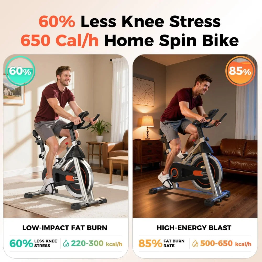 Silent Magnetic Indoor Exercise Bike for Cardio