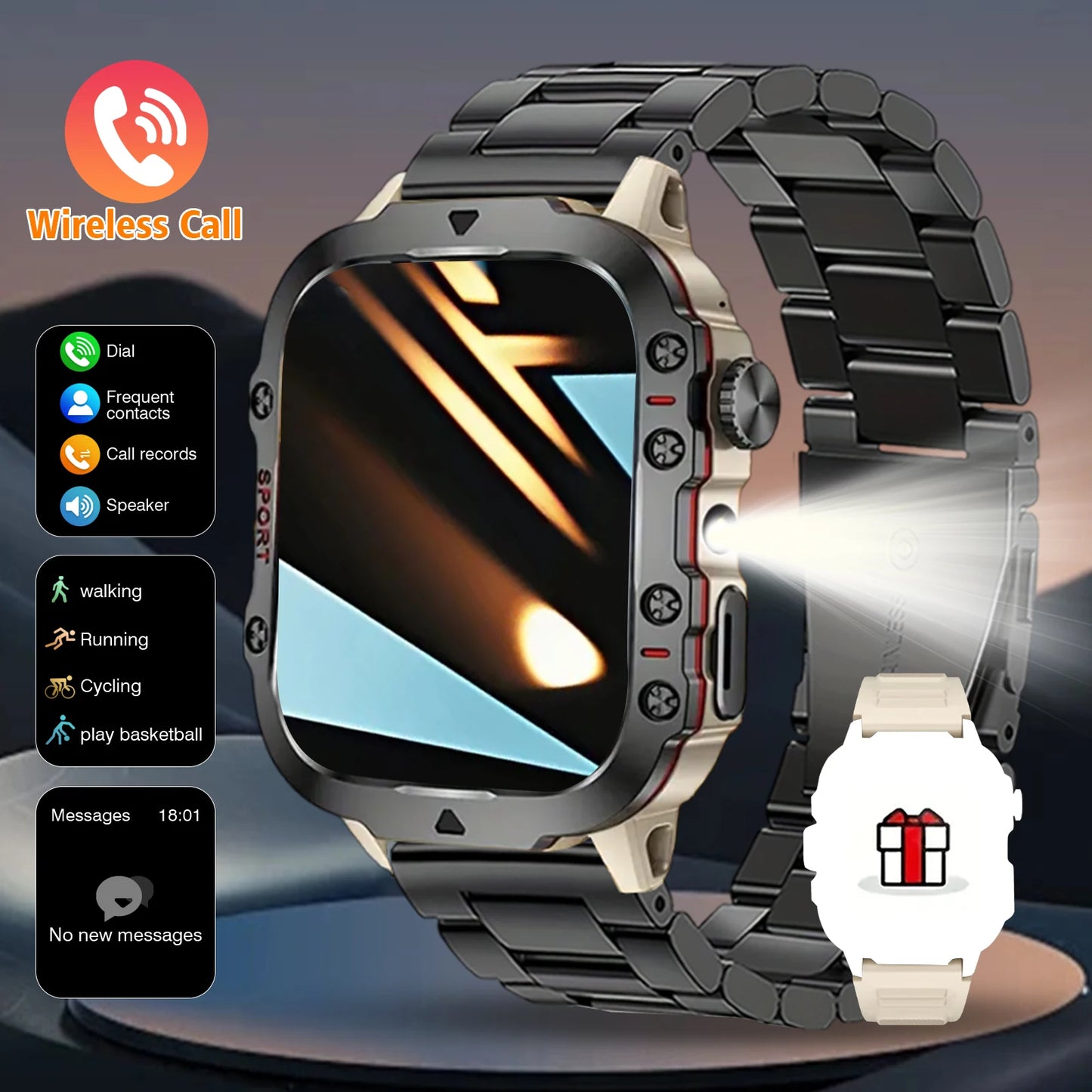 Men's Bluetooth Smart Watch Multi-Sport Fitness