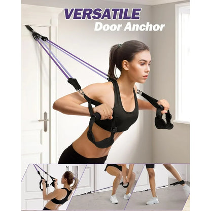 Upgraded Pilates Bar Kit with Natural Latex Bands