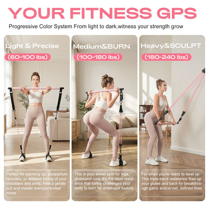Pilates Bar Kit with Resistance Bands