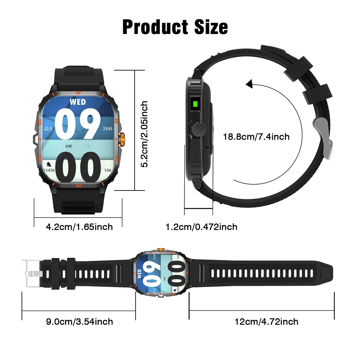 Men's Wireless Smart Watch with Dual Straps
