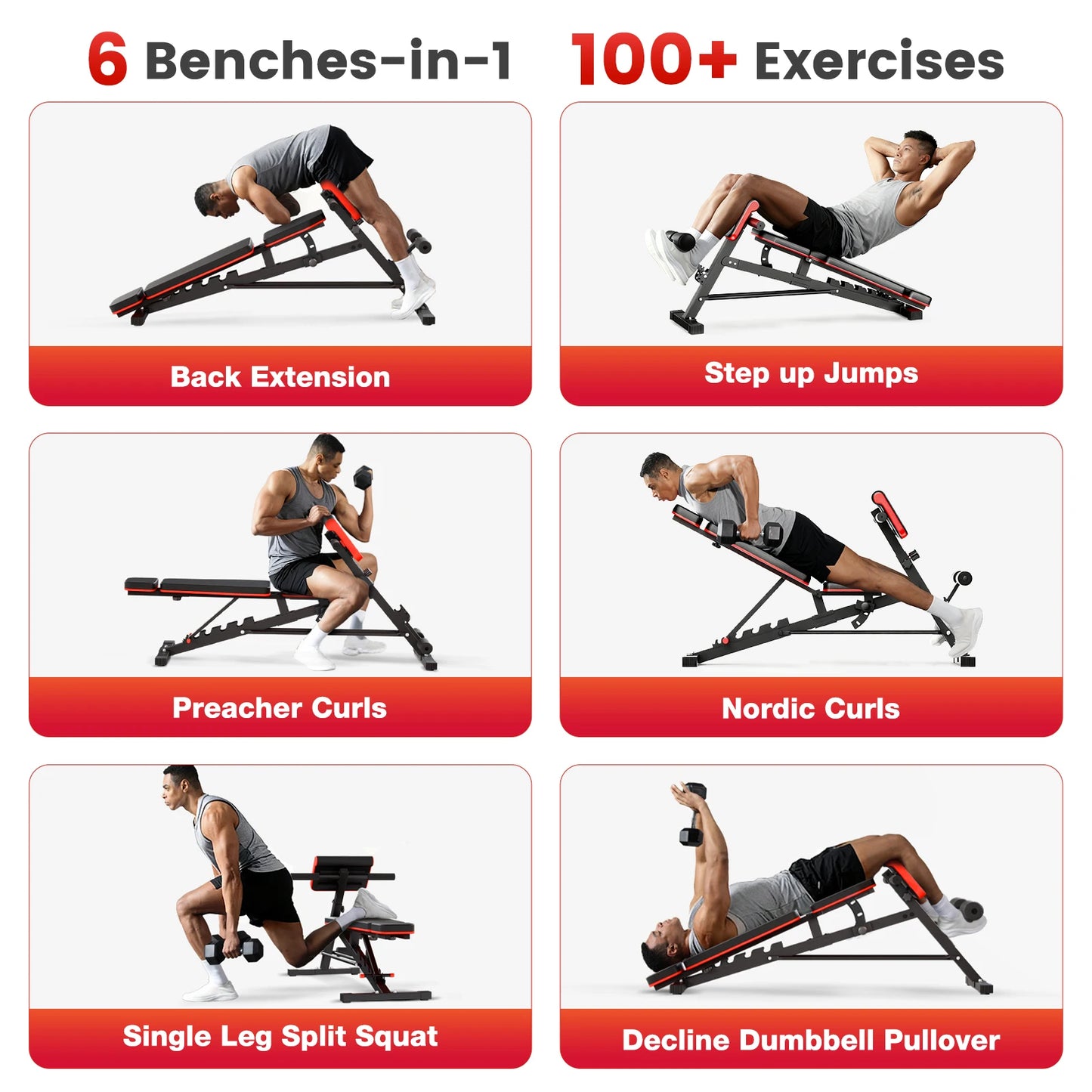 Foldable Adjustable Roman Chair Dumbbell Training Bench