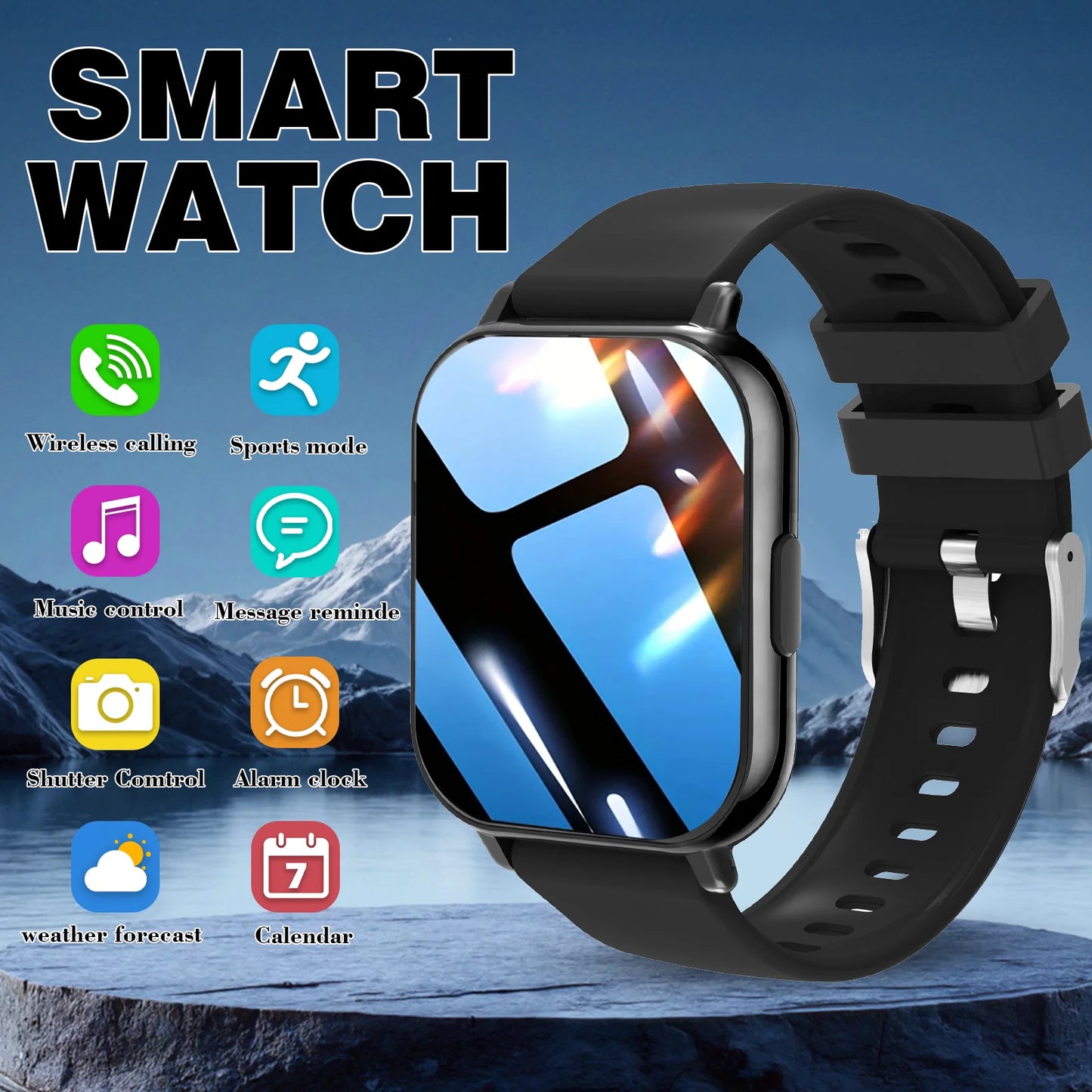 Unisex Wireless Smart Watch with Fitness Tracker.