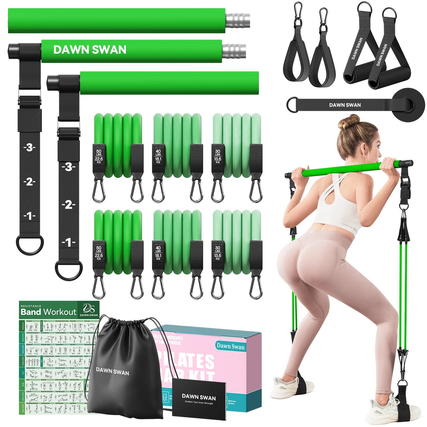 Pilates Bar Kit with Resistance Bands