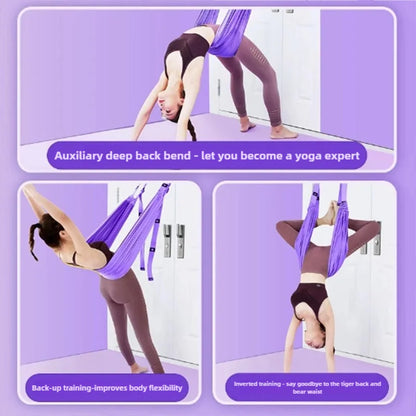 Purple Aerial Yoga Rope for Advanced Training