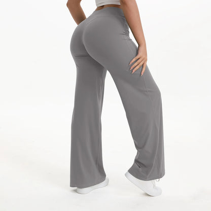Soft-Motion Mid-Waist Straight Leg Yoga Pants