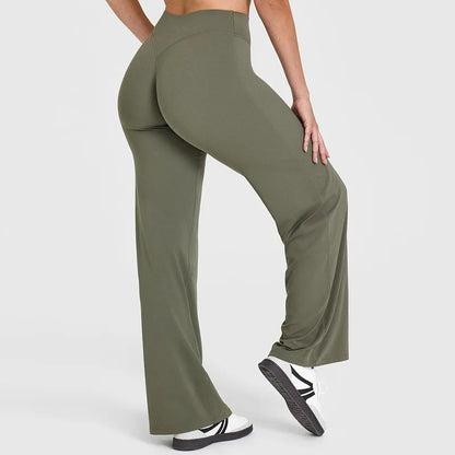 Soft-Motion Mid-Waist Straight Leg Yoga Pants