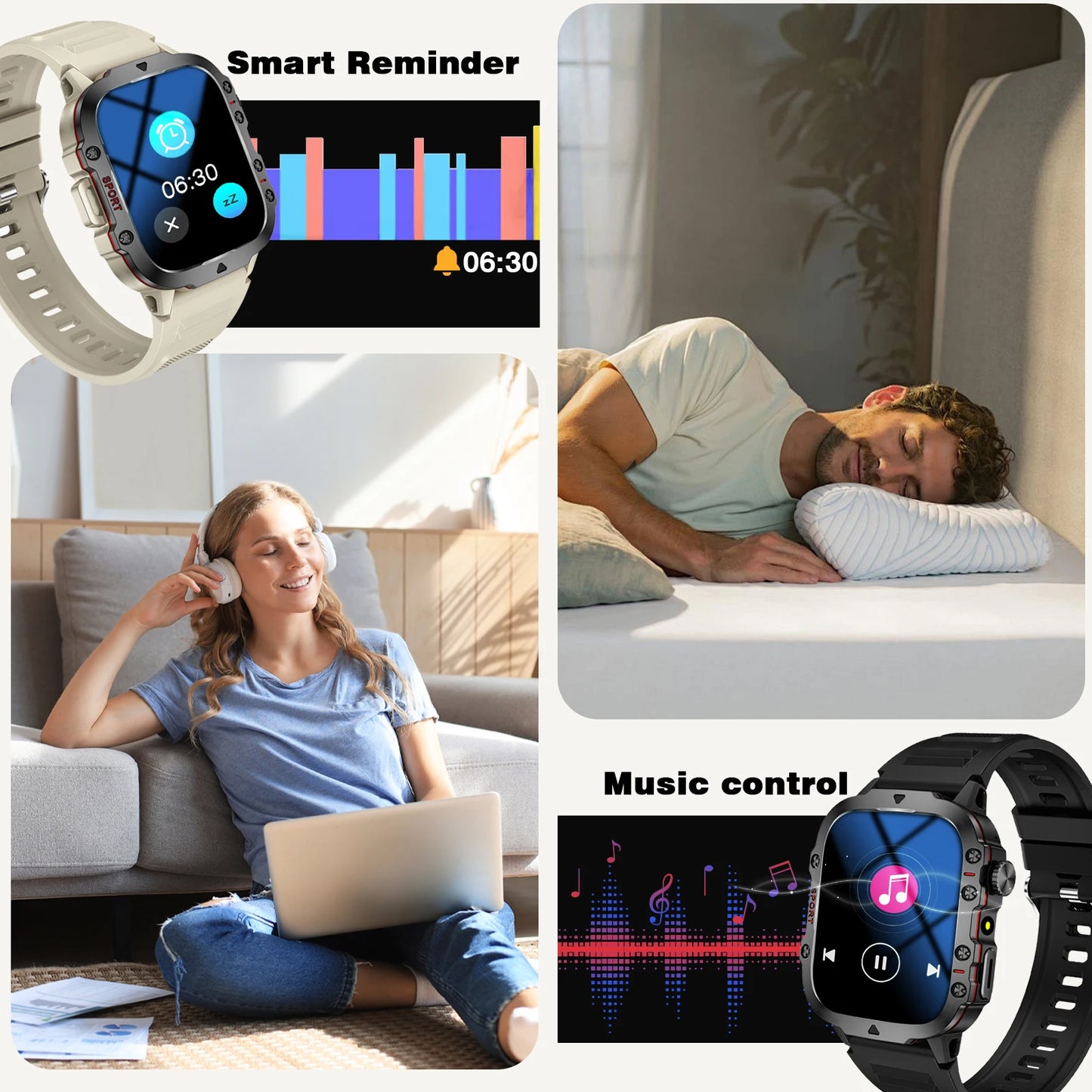 Men's Bluetooth Smart Watch Multi-Sport Fitness